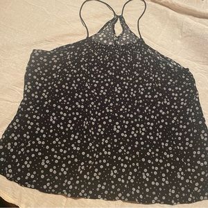 NOBO black w/ white daisy flower print top. Gently worn.